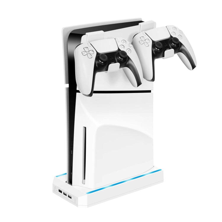 For PS5 Slim Console Wall-mounted Storage Rack With 3 USB2.0 Ports — view 4
