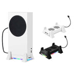 For XBOX Series S Console Base Cooling Fan Built-in LED Light Strip