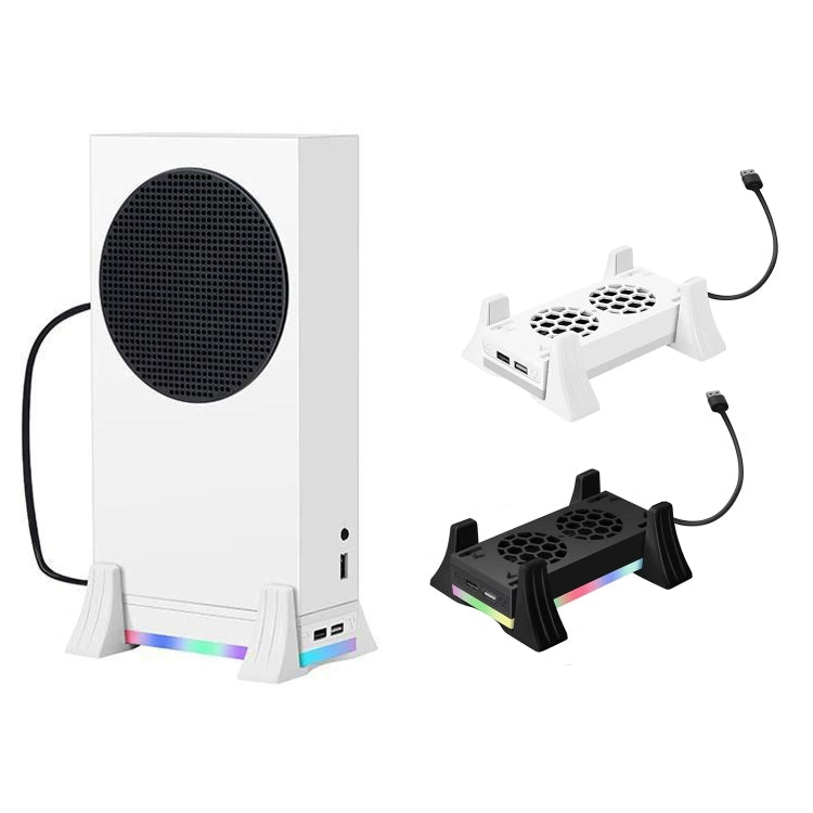 For XBOX Series S Console Base Cooling Fan Built-in LED Light Strip