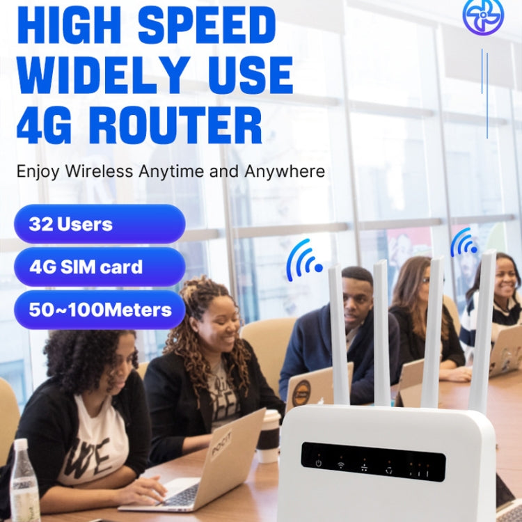 4G CPE WiFi6 Plug-in Wireless Router Dual Port Wireless Hotspot, EU Plug