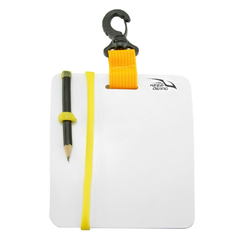 KEEP DIVING Underwater Record Writing Tablet For Scuba Diving — Yellow Small