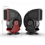 Portable Car Heater Small Fan Defogger — 24V Red