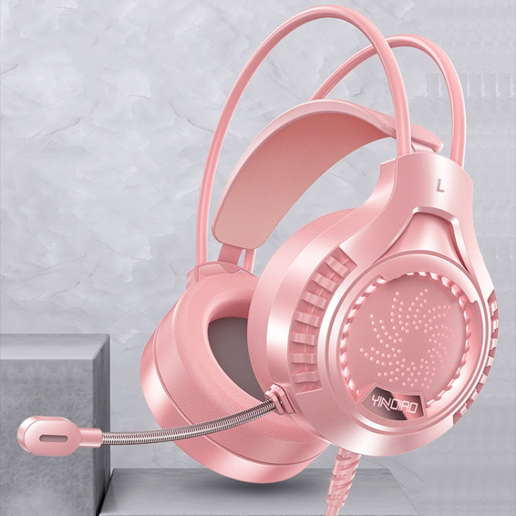 YINDIAO Q7 Colorful Light Computer Wired Headset USB Gaming Headset