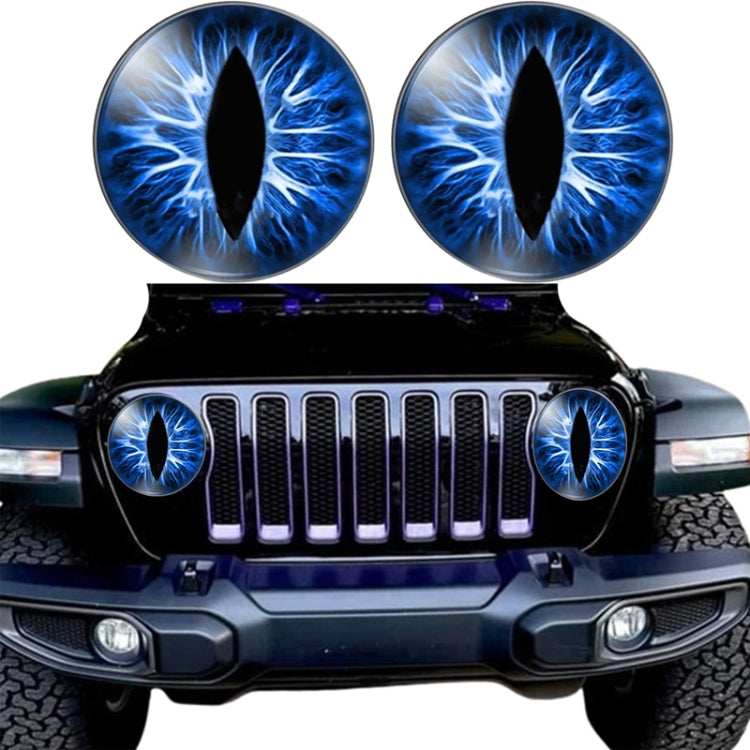 1pair Beast Eyes Headlight Decorative Stickers Off-Road Vehicle Front Lights Stereo Decals — 2