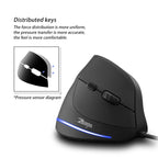 ZELOTES T20 6-Keys Vertical Grip Ergonomic Laptop Wired Mouse