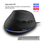 ZELOTES T20 6-Keys Vertical Grip Ergonomic Laptop Wired Mouse