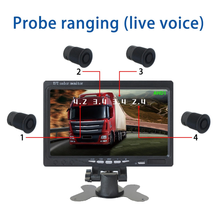 7 Inch Reversing Detection Visible AHD Digital Radar Image