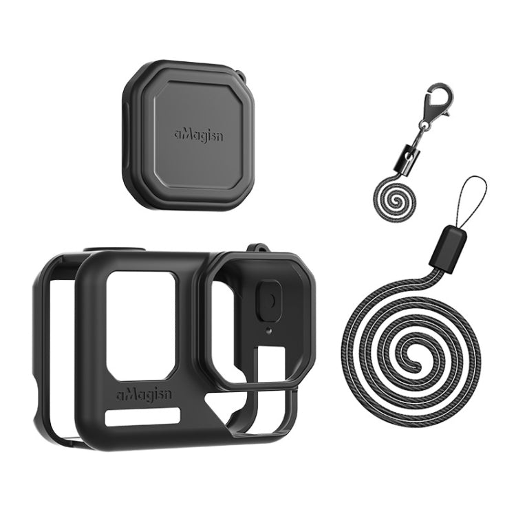 For Insta360 Ace Pro 2 aMagisn Body + Lens Silicone Cover With Lanyard