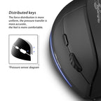 ZELOTES F35 6-buttons Vertical Grip Ergonomic Rechargeable Wireless Mouse