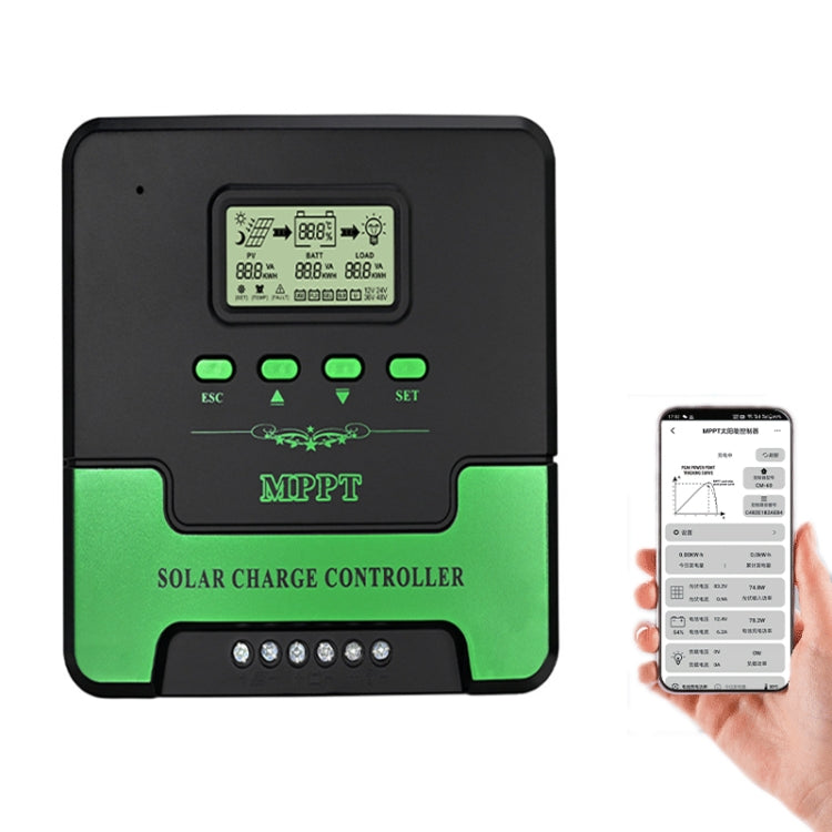 12V-24V 10A WIFI Remote MPPT Home Energy Storage Control System Solar Controller — CM-D50