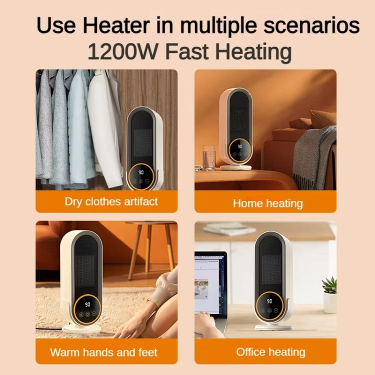 E68 1200W PTC Ceramic Heating Desktop Heater Smart Electric Heater