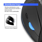ZELOTES F-35A 6-Buttons Vertical Grip Ergonomic Rechargeable Wireless Mouse