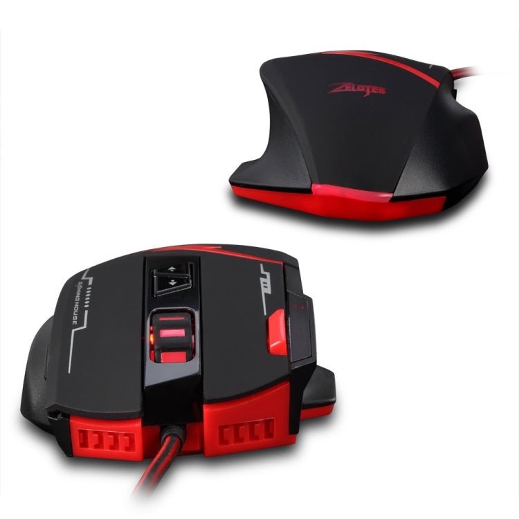 ZELOTES C8 8-buttons Ergonomic Game Programming Custom Wired Mouse