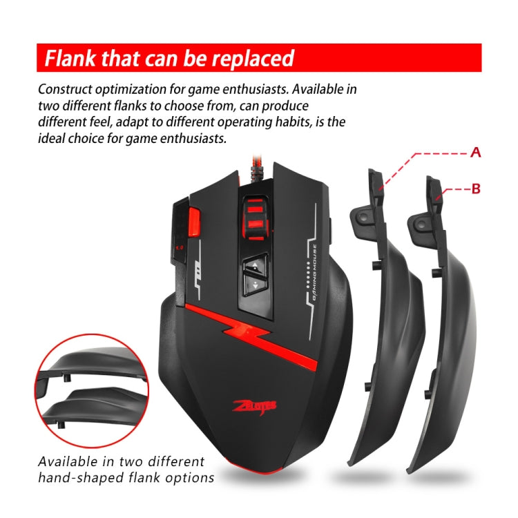 ZELOTES C8 8-buttons Ergonomic Game Programming Custom Wired Mouse