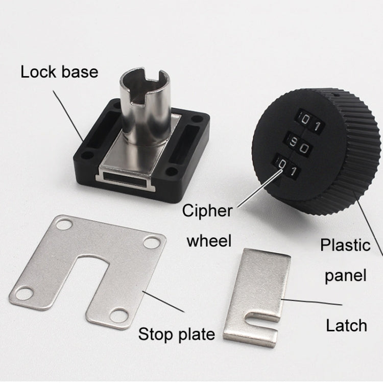 Home Cabinet Desk Drawer Combination Lock Lockers File Security Latches — view 8