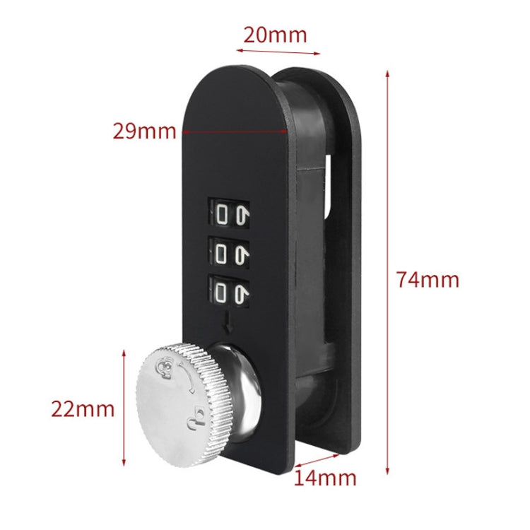 Home Drawer Locker Mechanical Dial And Quarter Turn Combination Lock — view 4
