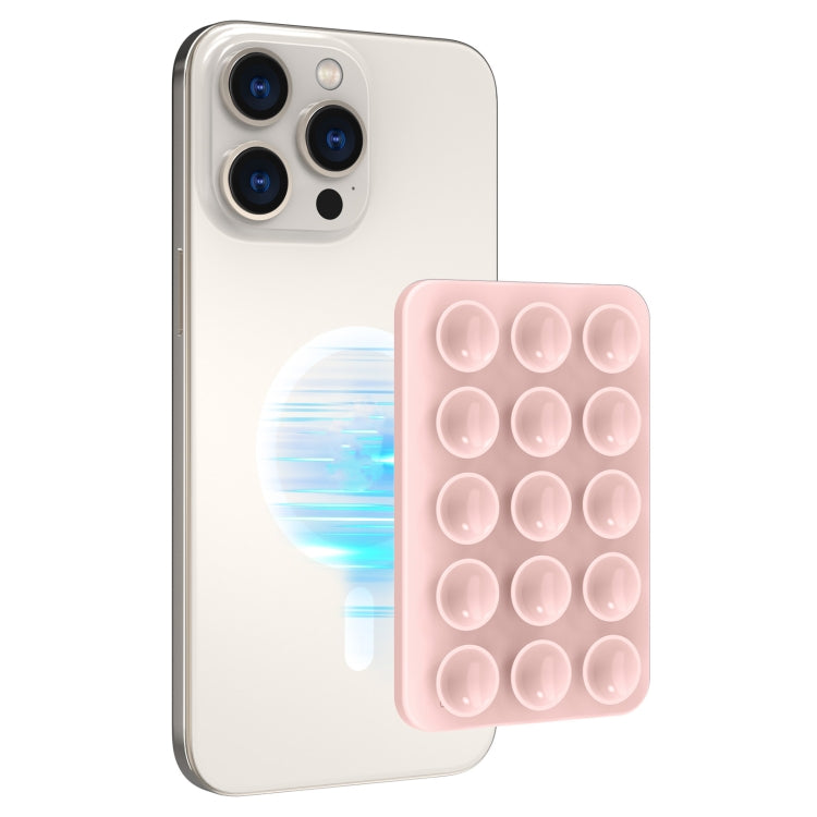 AhaStyle CY202 Suction Cup Magnetic Phone Holder Silicone Adhesive Mirror Sticker — Light Blue