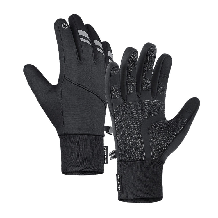 Kyncilor Velvet Warm Cycling Gloves Reflective Touch Screen Ski Water-repellent Elastic Gloves