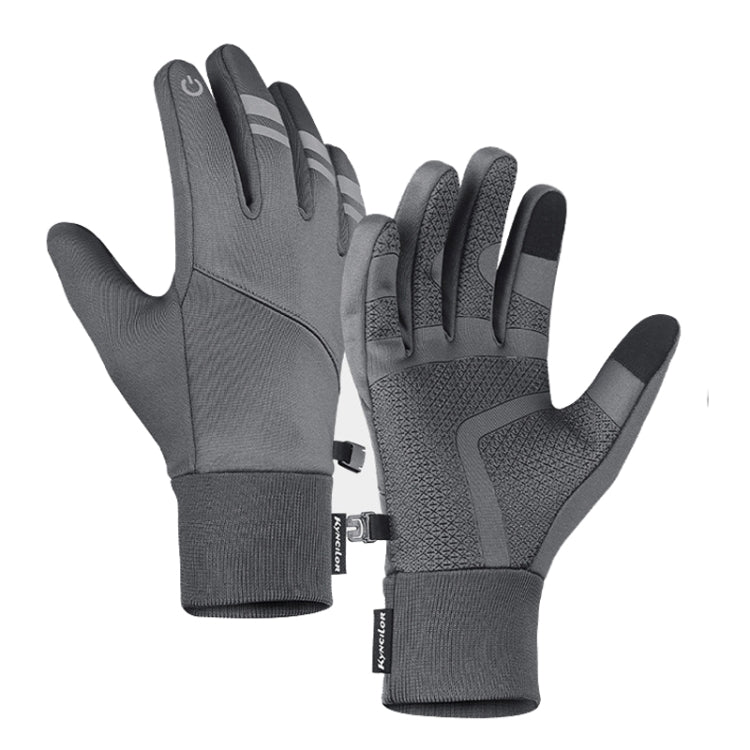 Kyncilor Velvet Warm Cycling Gloves Reflective Touch Screen Ski Water-repellent Elastic Gloves — view 8