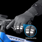 Kyncilor Velvet Warm Cycling Gloves Reflective Touch Screen Ski Water-repellent Elastic Gloves