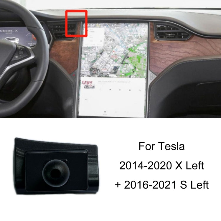 For Tesla Car Air Outlet Clip Phone Holder Base — 14-20 X Left + 16-21 S Left