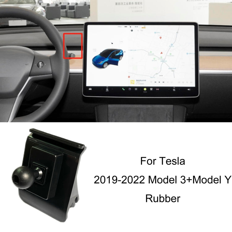 For Tesla Car Air Outlet Clip Phone Holder Base — 19-22 Model 3+Model Y Rubber