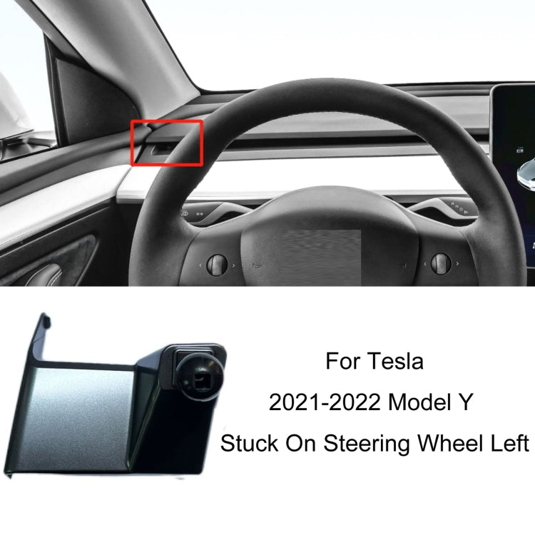 For Tesla Car Air Outlet Clip Phone Holder Base — 21-22 Model Y Stuck On Steering Wheel Left