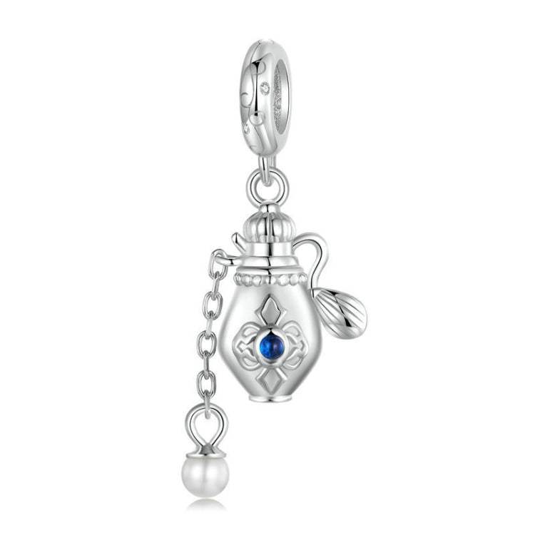 S925 Sterling Silver Platinum-plated Vintage Perfume Bottle Pendant DIY Jewelry