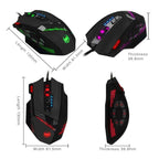 ZELOTES C12 12-buttons Ergonomic Programming Custom Gaming Wired Mouse