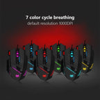 ZELOTES C12 12-buttons Ergonomic Programming Custom Gaming Wired Mouse