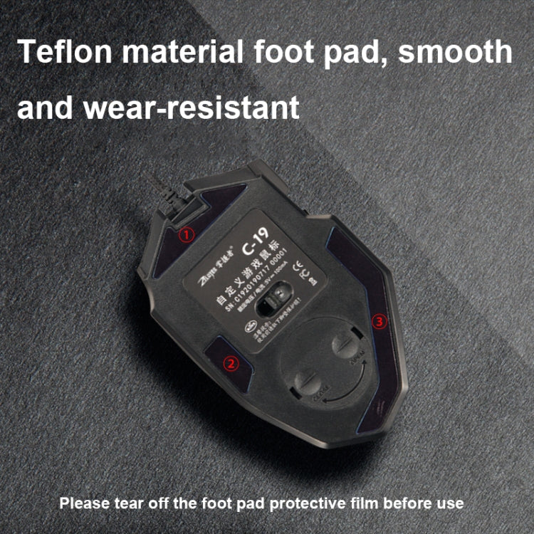 ZELOTES C19 12-Keys Ergonomic Programming Custom Wired Mouse