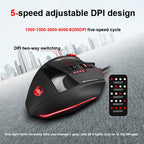 ZELOTES C19 12-Keys Ergonomic Programming Custom Wired Mouse