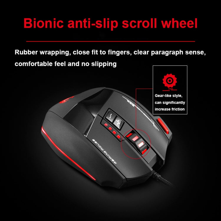 ZELOTES C19 12-Keys Ergonomic Programming Custom Wired Mouse