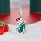 S925 Sterling Silver Cute Christmas Bear Pendant Jewelry Beads — view 3