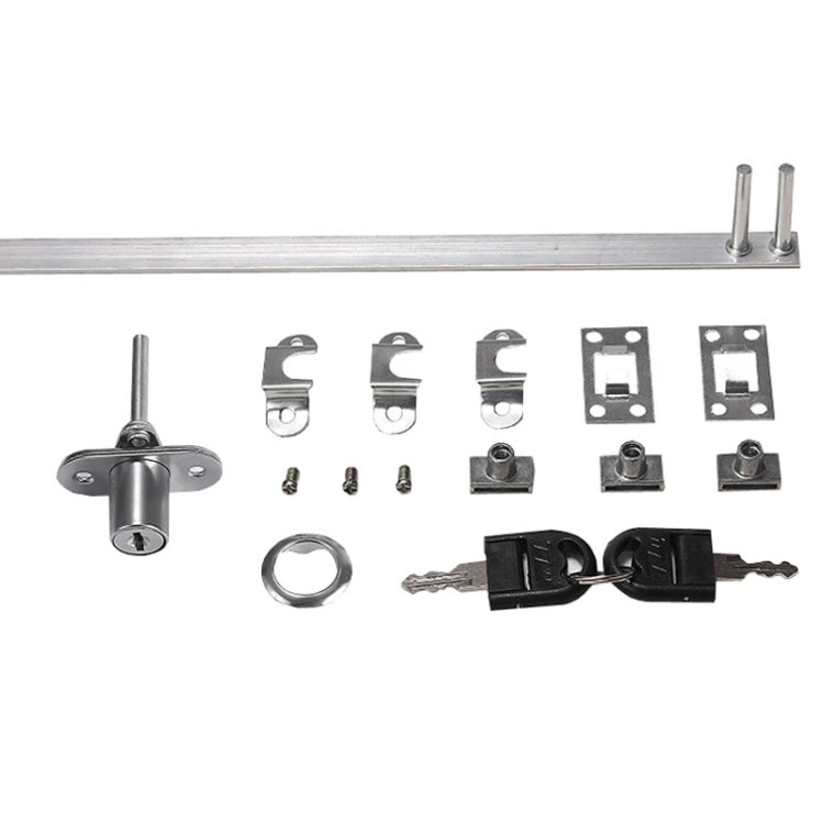 Home Office Desk Drawer Triple Connect File Cabinet Lock — Side Black