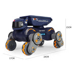 Eight Wheel Stunt Robot Dog Smart Gesture Sensor RC Kids Toy Car With Lights Music Spray Car