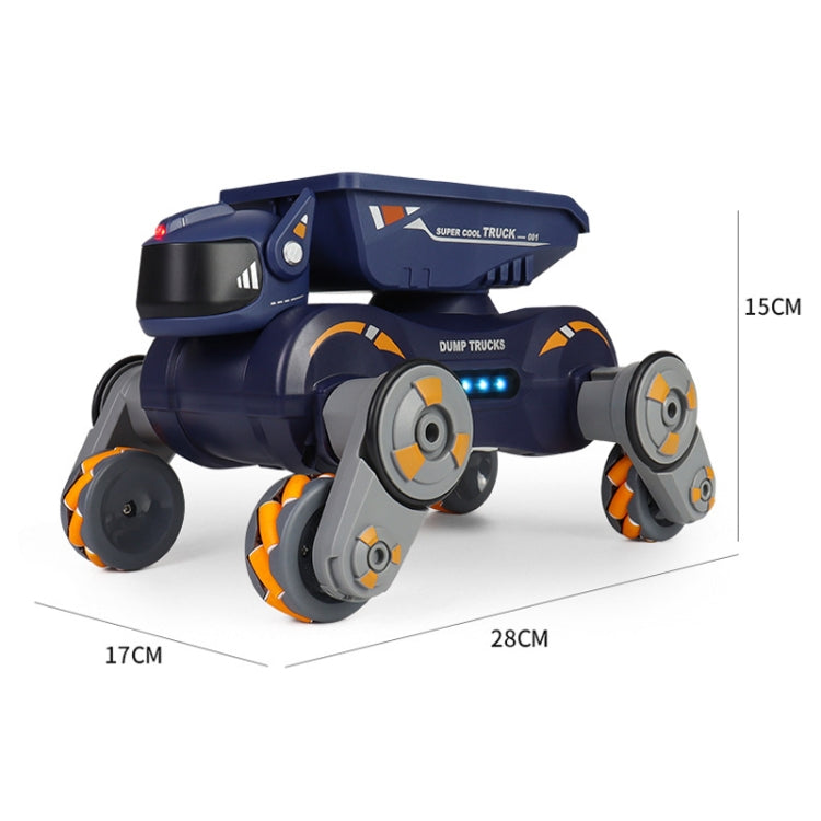 Eight Wheel Stunt Robot Dog Smart Gesture Sensor RC Kids Toy Car With Lights Music Spray Car