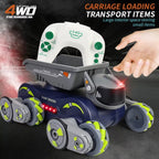 Eight Wheel Stunt Robot Dog Smart Gesture Sensor RC Kids Toy Car With Lights Music Spray Car