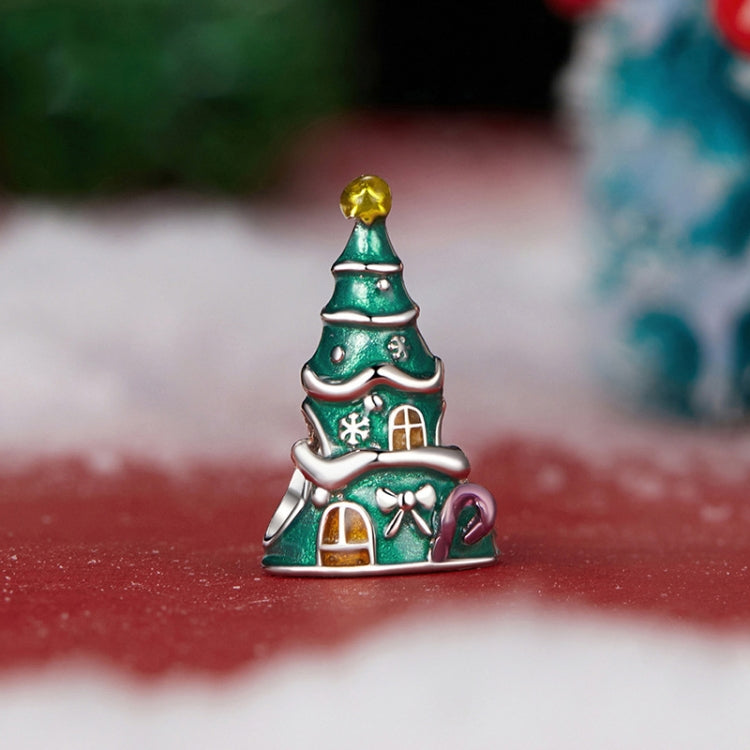 S925 Sterling Silver Christmas Tree House Bracelet Beads Jewelry Beads — view 2