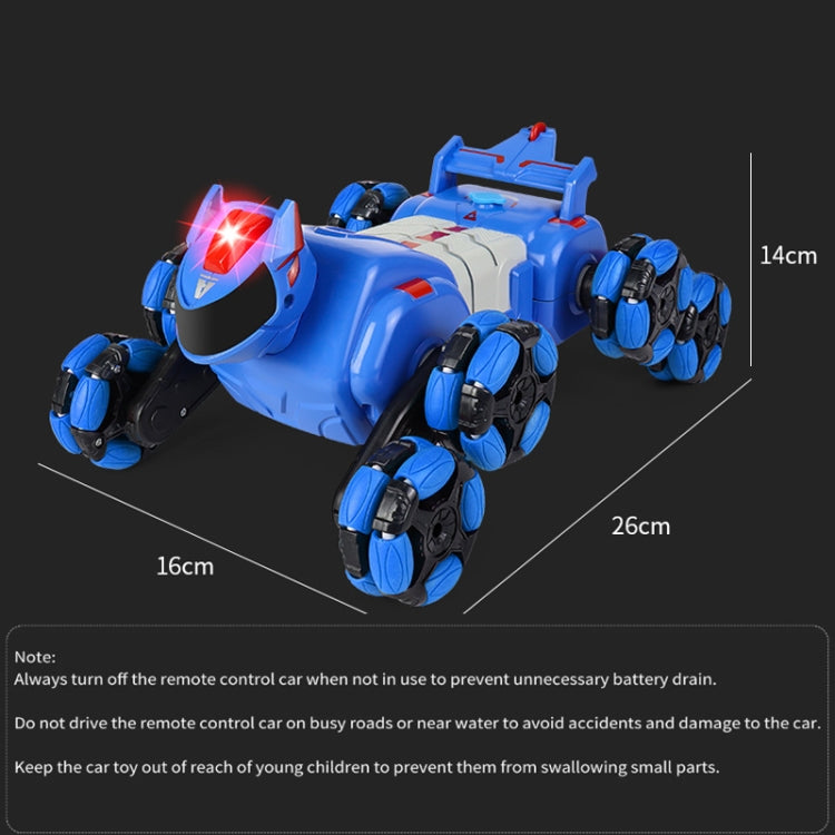 2.4G Kids Remote Control Toy Car Stunt Robot Dog Gesture Sensor Lights Music Spray Climbing Car