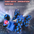 2.4G Kids Remote Control Toy Car Stunt Robot Dog Gesture Sensor Lights Music Spray Climbing Car