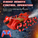 2.4G Kids Remote Control Toy Car Stunt Robot Dog Gesture Sensor Lights Music Spray Climbing Car
