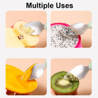 Multi-function Double-head Baby Food Spoon Baby Tableware Fruit Scraper Spoon — view 11
