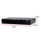 EQ-819 Car Audio Equalizer EQ Tuning Crossover Amplifier Supports Dual Microphone Input Reverberation Adjustment