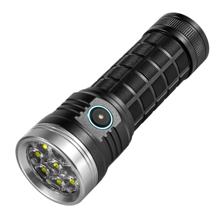 Aluminium Ring 8 Holes Straight Flashlight Outdoor Camping Flashlight