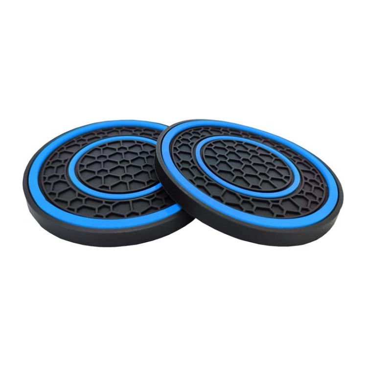 2pcs / Set Universal Car Center Control Anti-Slip Dustproof Coasters — Red Line