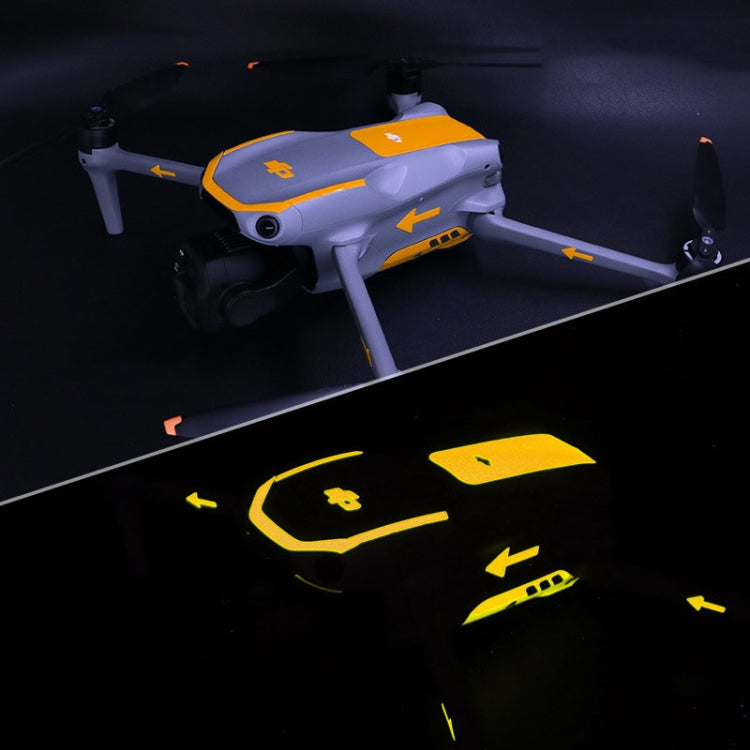 For DJI Air 3S / 3 Luminous Stickers Night Glow Film — Orange Red