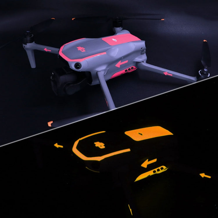 For DJI Air 3S / 3 Luminous Stickers Night Glow Film — Orange Yellow
