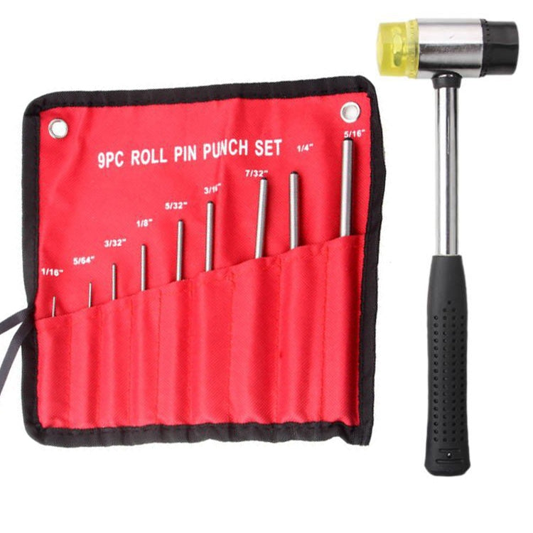 9-in-1 Heavy Duty Roll Pin Punch Set Round Punch Removal Tools — Canvas Packaging