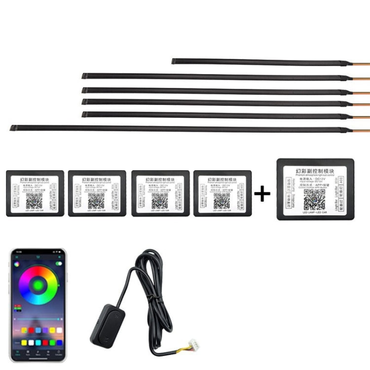 Car Hidden Acrylic LED Colorful Decorative Atmosphere Light Strip